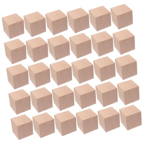 WOONEKY 30 Stück Teiliges Holzbauklötze Unvollendete Würfel für Pädagogisches Kreativität und Logischem WOONEKY 30 Stück Teiliges Holzbauklötze Unvollendete Würfel für Pädagogisches Kreativität und Logischem von WOONEKY