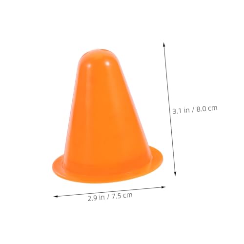 WOONEKY 30 Stück Teiliges Kleine Trainingskegel für Rollschuh und Fußball Stapelbare Verkehrshütchen mit Flachem Boden Bunte Outdoor Agility Marker für Skate und Fahrradübungen von WOONEKY