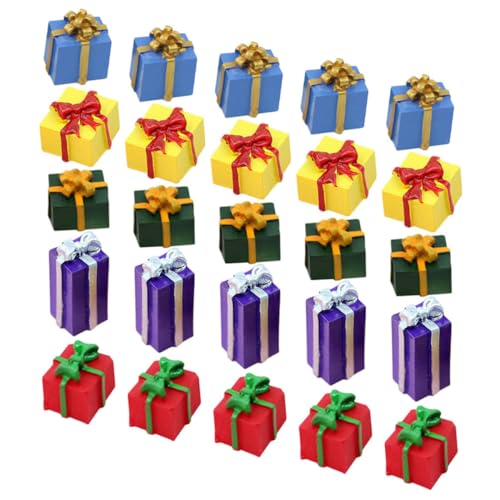 WOONEKY 30 Stück Teiliges Mini Resin Geschenkbox Bunte Kleine Weihnachtsgeschenkschachteln Vielseitige DIY Weihnachtsdeko und Handwerksornamente für Festliche Miniatur Dekoration WOONEKY 30 Stück Teiliges Mini Resin Geschenkbox Bunte Kleine Weihnachtsgeschenkschachteln Vielseitige DIY Weihnachtsdeko und Handwerksornamente für Festliche Miniatur Dekoration von WOONEKY