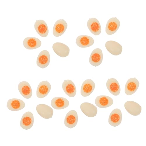 WOONEKY 30 Stück Teiliges Miniatur Eier Halbierte Boiled Egg Modelle Realistische Puppenhaus Küchen für DIY Kreatives Zubehör Reisefreundlich WOONEKY 30 Stück Teiliges Miniatur Eier Halbierte Boiled Egg Modelle Realistische Puppenhaus Küchen für DIY Kreatives Zubehör Reisefreundlich von WOONEKY