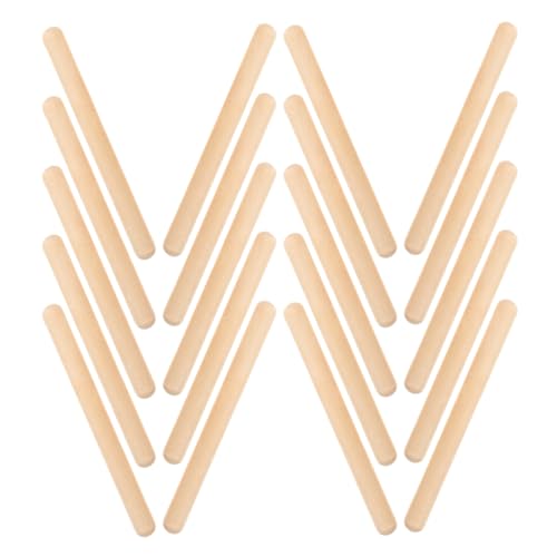 WOONEKY 32 Stück Teiliges Rhythm Sticks aus Holz Musikinstrumente für Kreative Frühförderung Langlebig und Stabil Fördert Rhythmusgefühl und Geschicklichkeit von WOONEKY