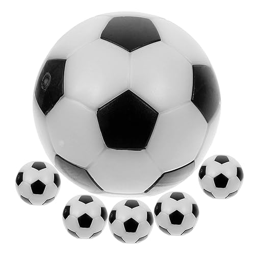 WOONEKY Tischfußball 32 Mm Größe Schwarz/weiß 6er-Pack Kompatibel Mit Kleinen Fußballtischen von WOONEKY