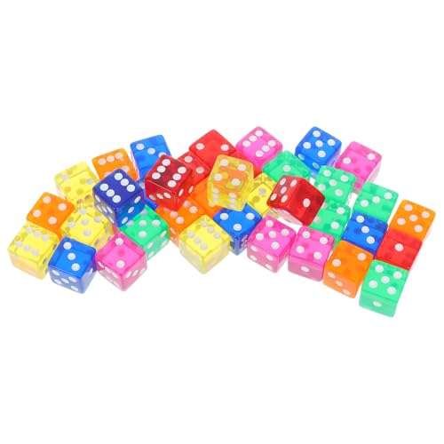 WOONEKY 36-teiliges Würfelset: Acryl-Spielwürfel für Brettspiele, Mathematik-Lehrmittel, Party-Unterhaltung, Lernaktivitäten von WOONEKY