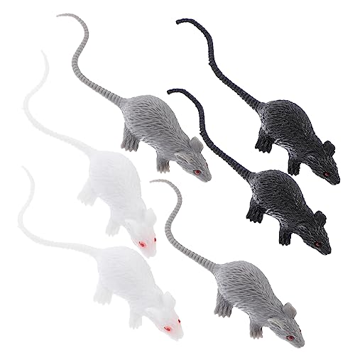 WOONEKY 36pcs Realistische Mäuse Spielzeug Spooky Rattenspielzeug Halloween Streichspielzeug Gruseliges Halloween - WOONEKY 36pcs Realistische Mäuse Spielzeug Spooky Rattenspielzeug Halloween Streichspielzeug Gruseliges Halloween - von WOONEKY