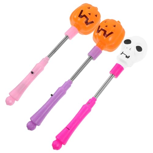 WOONEKY 3St Geister Leuchtstab Spielzeug für Helligkeit Stock Halloween Beleuchtung Halloween Dekoration leuchtstäbe Halloween-Leuchtstab Kürbis Leuchtstab scheinen Zauberstab Kind von WOONEKY