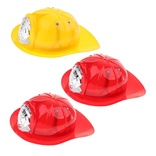 WOONEKY 3Stücke Feuerwehrhelm für Erwachsene Gelb Rot Kostümzubehör für Halloween und Rollenspiele Leicht Verstellbar Fördert Kreativität und Fantasie WOONEKY 3Stücke Feuerwehrhelm für Erwachsene Gelb Rot Kostümzubehör für Halloween und Rollenspiele Leicht Verstellbar Fördert Kreativität und Fantasie von WOONEKY
