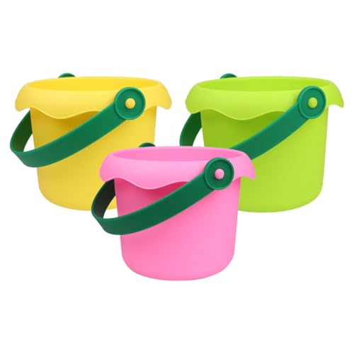 WOONEKY 3Stücke Teiliges Strandeimer mit Ergonomischen Griffen Tragbare Wassereimer für Sandspielzeug für Aufbewahren von Getränken WOONEKY 3Stücke Teiliges Strandeimer mit Ergonomischen Griffen Tragbare Wassereimer für Sandspielzeug für Aufbewahren von Getränken von WOONEKY
