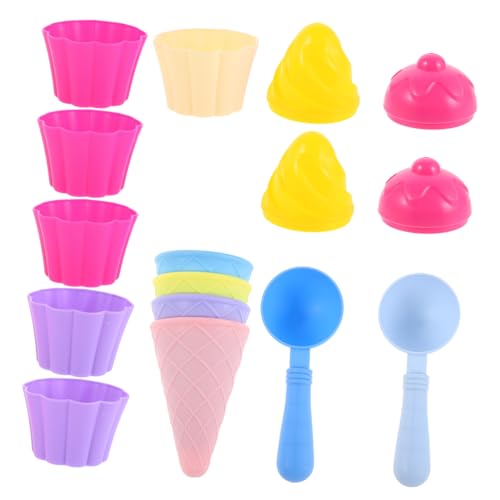 WOONEKY 3er-Set Sandeisformen – Kinder-strandspielzeug, Plastik-eistütenschaufel Für Kinder Im Freien, Strandspielzeug Am Meer von WOONEKY