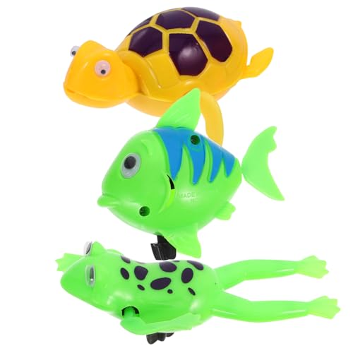 WOONEKY 3st Wasserspielzeug Spielzeug Für Kleinkinder Kleinkindbad Spielzeug Badespielzeug Badspielzeug Babybad Spielzeug Badewannen- Spielzeug Wind- Toy Aufwickeln Babywasser Tier von WOONEKY
