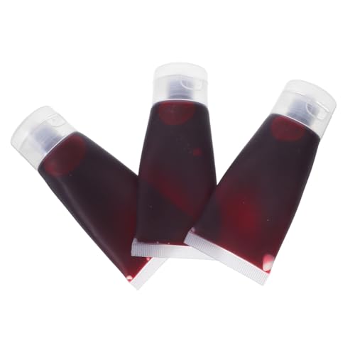 WOONEKY 3stücke Kunstblut Für Halloween Vampir-Party Cosplay Streich-Requisiten Abwaschbar Realistische Textur Sicher Für Haut Und Textilien WOONEKY 3stücke Kunstblut Für Halloween Vampir-Party Cosplay Streich-Requisiten Abwaschbar Realistische Textur Sicher Für Haut Und Textilien von WOONEKY