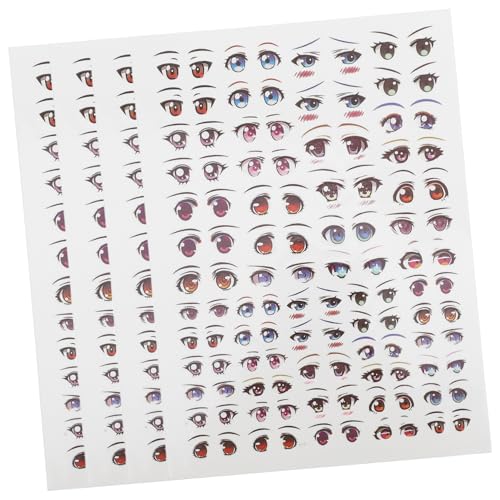 WOONEKY 4 Blätter Cartoon Wasseraugen Aufkleber Selbstklebende DIY Augen für Puppen Kreative Dekoration für Puppenprojekte Einfach Anzuwenden mit Verschiedenen Designs WOONEKY 4 Blätter Cartoon Wasseraugen Aufkleber Selbstklebende DIY Augen für Puppen Kreative Dekoration für Puppenprojekte Einfach Anzuwenden mit Verschiedenen Designs von WOONEKY