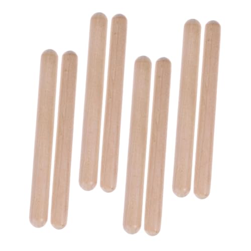 WOONEKY 4 Paare Musikalische Rhythmus Sticks für Hochwertigem Hartholz für Musikalische Früherziehung Leuchtende Farben Langlebig und Praktisch von WOONEKY