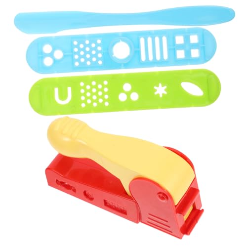WOONEKY 4 STÜCKE Teiliges Knetwerkzeug Set DIY Handwerk für Kreative Bastelprojekte mit Sicheren Kunststoffwerkzeugen für Zuhause und Kindergarten von WOONEKY