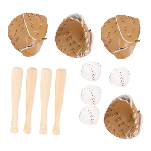 WOONEKY 4 Sätze Miniatur Baseball Set für Puppenhäuser Teiliges Set mit Schlägern Handschuhen und Ball Dekorative Sportartikel für Rollenspiele und Kreative Gestaltung von Miniaturwelten WOONEKY 4 Sätze Miniatur Baseball Set für Puppenhäuser Teiliges Set mit Schlägern Handschuhen und Ball Dekorative Sportartikel für Rollenspiele und Kreative Gestaltung von Miniaturwelten von WOONEKY