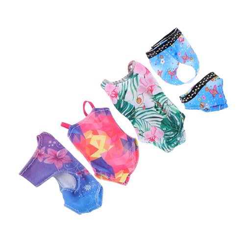 WOONEKY 4 Sätze Puppenschwimmsuit Badeanzüge für Puppen Sommeroutfits mit Rüschen und Schleifen Vielseitige Puppenkleidung für Kreatives Robuste und Pflegeleichte Materialien WOONEKY 4 Sätze Puppenschwimmsuit Badeanzüge für Puppen Sommeroutfits mit Rüschen und Schleifen Vielseitige Puppenkleidung für Kreatives Robuste und Pflegeleichte Materialien von WOONEKY