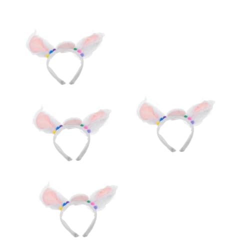 WOONEKY 4 Stück Alpaka-Stirnband Alpaka-Gastgeschenke Cosplay-Stirnband -Stirnbänder tier ohren haarreif fasching kopfbedeckung Haarband Cosplay-Kopfbedeckung Kostüm Plüsch von WOONEKY