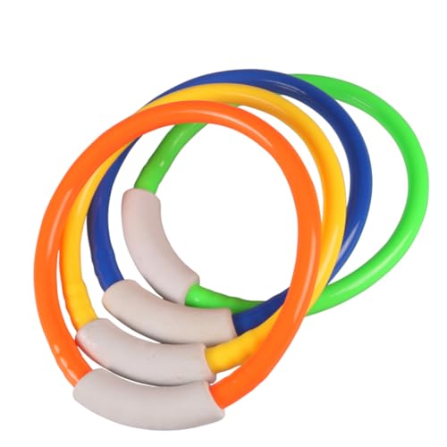 WOONEKY 4 Stück Bunte Tauchringe für Wasserspielzeug zum Schwimmen und Tauchen Zubehör für Pooltraining und Spaß im Wasser WOONEKY 4 Stück Bunte Tauchringe für Wasserspielzeug zum Schwimmen und Tauchen Zubehör für Pooltraining und Spaß im Wasser von WOONEKY