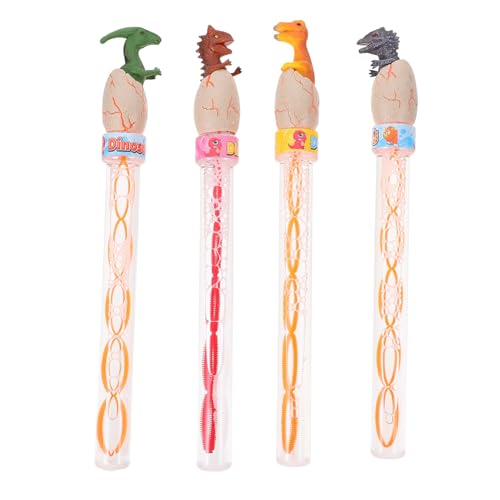 WOONEKY 4 Stück Cartoon Bubble Sticks Lange Seifenblasenstäbe für Sommeraktivitäten Outdoor für Jungen und Mädchen Spaß für Partys und Feiern von WOONEKY
