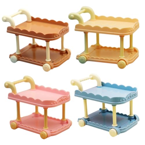 WOONEKY 4 Stück Diningwagen Teiliges Puppenhaus Zubehör und Hautfarbe Dekorative Mini Deko für Puppenhaus Landschaft und Bastelprojekte WOONEKY 4 Stück Diningwagen Teiliges Puppenhaus Zubehör und Hautfarbe Dekorative Mini Deko für Puppenhaus Landschaft und Bastelprojekte von WOONEKY