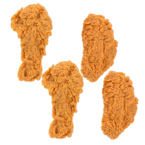 WOONEKY 4 Stück Hähnchenschenkel Und Flügel Modelldekoration, Mini Hähnchen, Lebensechte Hähnchenkeule, Schlüsselanhänger, Gebratenes Hähnchen, Spielzeug, Gefälschte Hähnchenflügel, WOONEKY 4 Stück Hähnchenschenkel Und Flügel Modelldekoration, Mini Hähnchen, Lebensechte Hähnchenkeule, Schlüsselanhänger, Gebratenes Hähnchen, Spielzeug, Gefälschte Hähnchenflügel, von WOONEKY
