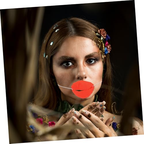 WOONEKY 4 Stück Halloween Sausage Mouth Cosplay Requisiten Große Rote Lippen Lustige Karnevalsmasken aus Stabilem Wiederverwendbar und Bequem für Fasching Party WOONEKY 4 Stück Halloween Sausage Mouth Cosplay Requisiten Große Rote Lippen Lustige Karnevalsmasken aus Stabilem Wiederverwendbar und Bequem für Fasching Party von WOONEKY