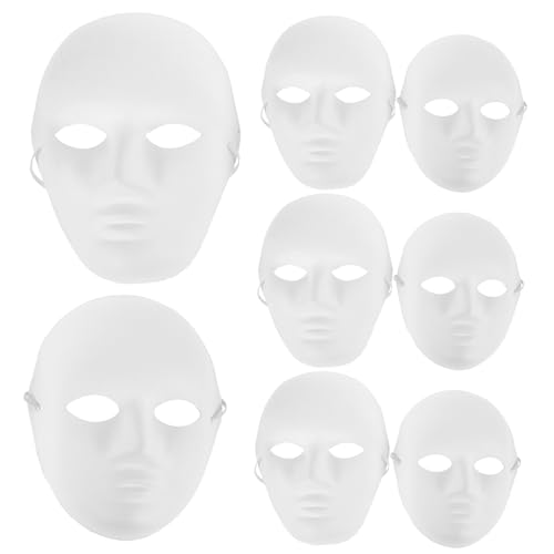WOONEKY Maskerade Party Maske 4 Stück Weiß Blank Für Halloween Gruseligen Streich WOONEKY Maskerade Party Maske 4 Stück Weiß Blank Für Halloween Gruseligen Streich von WOONEKY