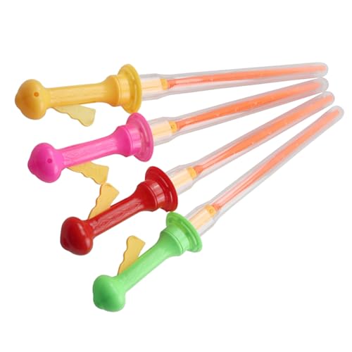 WOONEKY 4 Stück Lustige Blasenstäbe für Outdoor Bubble Maker für Partys ohne Blasenflüssigkeit Zufällige Farben für Geburtstagsfeiern und Outdoor Aktivitäten Zufällige von WOONEKY
