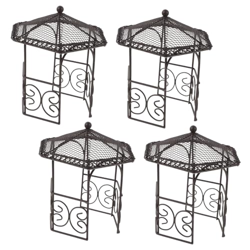 WOONEKY 4 Stück Mini-Eisen-pavillon Miniatur Gartenpavillon Figurine für Puppenhaus Mikro-Landschaft Deko Kompakt Robust Fein Verarbeitet für Feengarten Zubehör WOONEKY 4 Stück Mini-Eisen-pavillon Miniatur Gartenpavillon Figurine für Puppenhaus Mikro-Landschaft Deko Kompakt Robust Fein Verarbeitet für Feengarten Zubehör von WOONEKY
