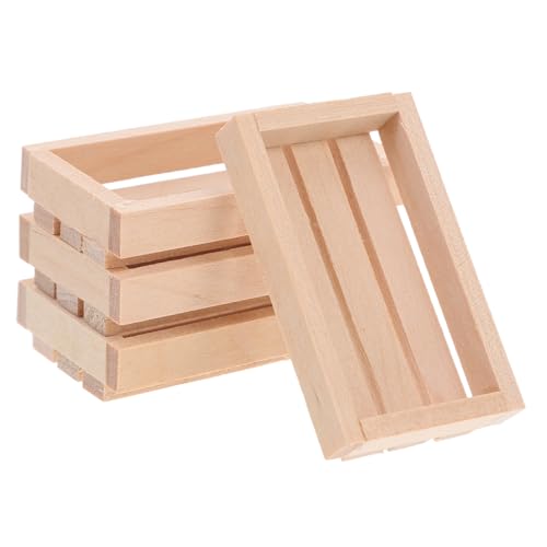 WOONEKY 4 Stück Miniatur Holz Aufbewahrungskörbe Langlebige Dekorative Hohl Gestaltete Mini Kisten für Bastelprojekte Puppenhaus Vielseitige Innen und Außendeko Kleine Holzlagerkörbe WOONEKY 4 Stück Miniatur Holz Aufbewahrungskörbe Langlebige Dekorative Hohl Gestaltete Mini Kisten für Bastelprojekte Puppenhaus Vielseitige Innen und Außendeko Kleine Holzlagerkörbe von WOONEKY