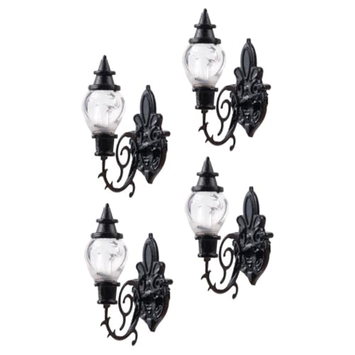 WOONEKY 4 Stück Miniatur Wandlampen Moos Mikro Landschaftsbeleuchtung Warmweiß Kompakt für Sandtisch und Miniaturhaus Dekorative Mini Szenenlampe für Bastelfreunde von WOONEKY