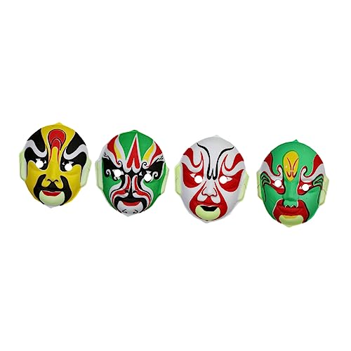 WOONEKY 4 Stück Cosplay-Maske Halloween Wanddekorationsmasken Oper Maskerade japanisches Dekor Maskerade-Maske Party-Maske Kinderpartymaske gewidmet Facebook Kleidung Requisiten schmücken von WOONEKY