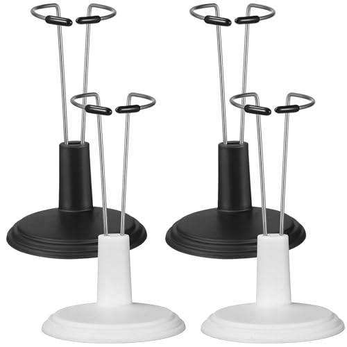 WOONEKY 4 Stück Puppenständer Höhenverstellbar Stabile Doll Brackets in Schwarz und Weiß Tragbare Action Figure Doll Stands für Schaufenster Heimdekoration und Puppensammlung WOONEKY 4 Stück Puppenständer Höhenverstellbar Stabile Doll Brackets in Schwarz und Weiß Tragbare Action Figure Doll Stands für Schaufenster Heimdekoration und Puppensammlung von WOONEKY