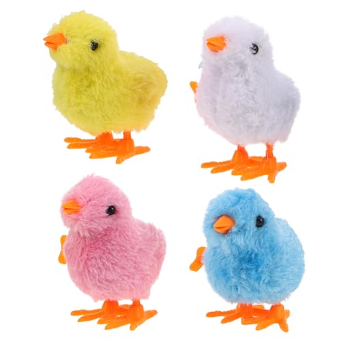 WOONEKY 4 Stück Teiliges Aufziehbare Plüschküken Kleine Springküken Spielzeuge für Lebensechte Farmtierfiguren Bunte Mitgebsel für Spielerisches Lernen und Spaß WOONEKY 4 Stück Teiliges Aufziehbare Plüschküken Kleine Springküken Spielzeuge für Lebensechte Farmtierfiguren Bunte Mitgebsel für Spielerisches Lernen und Spaß von WOONEKY