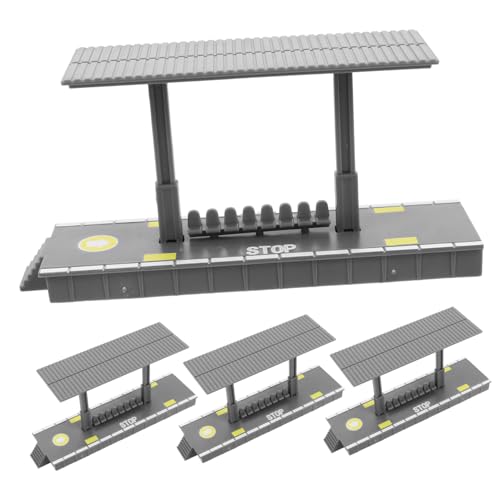 WOONEKY 4 Stück Teiliges DIY Modell Bahnhofsplattform Kunststoff Eisenbahnstation für Interaktive Spielzeuge für Kreative Szenen und Fantasievolles Einfacher Zusammenbau und Vielseitige WOONEKY 4 Stück Teiliges DIY Modell Bahnhofsplattform Kunststoff Eisenbahnstation für Interaktive Spielzeuge für Kreative Szenen und Fantasievolles Einfacher Zusammenbau und Vielseitige von WOONEKY