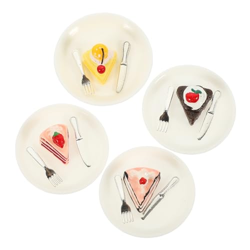 WOONEKY 4 Stück Teiliges Dessert Modell Künstliche Kuchen Dekoration für Puppenhaus Miniaturszenen und Kreative DIY Projekte für Mini Deko und Sammlungen WOONEKY 4 Stück Teiliges Dessert Modell Künstliche Kuchen Dekoration für Puppenhaus Miniaturszenen und Kreative DIY Projekte für Mini Deko und Sammlungen von WOONEKY