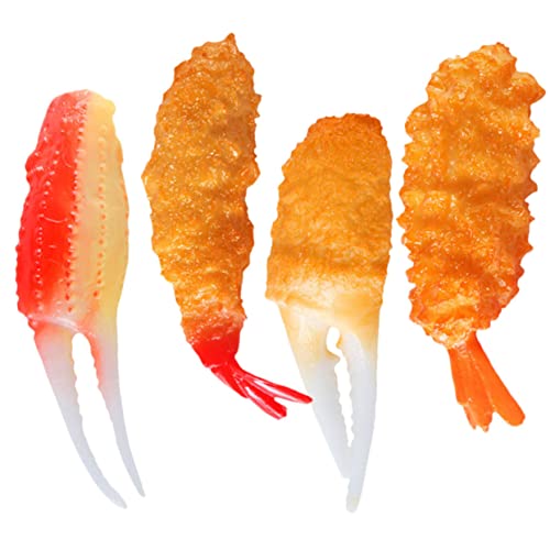 WOONEKY 4 Stück Teiliges Fake Tempuras aus Sicherem Realistische Japanische Tempura Garnelen Modelle Wiederverwendbar und Detailreich Küchen und Rollenspiel für Mädchen WOONEKY 4 Stück Teiliges Fake Tempuras aus Sicherem Realistische Japanische Tempura Garnelen Modelle Wiederverwendbar und Detailreich Küchen und Rollenspiel für Mädchen von WOONEKY