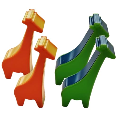 WOONEKY 4 Stück Teiliges Giraffen Shaker für Pädagogische Percussion Instrumente Leicht Rhythmusfördernd Farbenfrohe Musikalische Maracas für Frühe Entwicklung und Hörförderung von WOONEKY