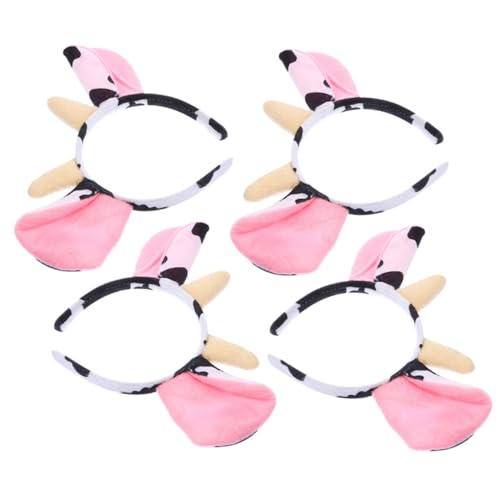 WOONEKY 4 Stück Teiliges Haarband Cartoon Kuhhörner Plüsch Stirnband Cosplay Accessoire für Kostümparty Halloween Fest Dekoration WOONEKY 4 Stück Teiliges Haarband Cartoon Kuhhörner Plüsch Stirnband Cosplay Accessoire für Kostümparty Halloween Fest Dekoration von WOONEKY