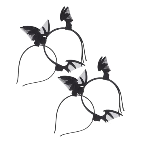 WOONEKY 4 Stück Teiliges Halloween Fledermaus-stirnband mit Gepolstertem Leichtem Design für Damen und Komfortabel für Lange Partynächte Detailreiches Fledermaus-cosplay-haaraccessoire für von WOONEKY