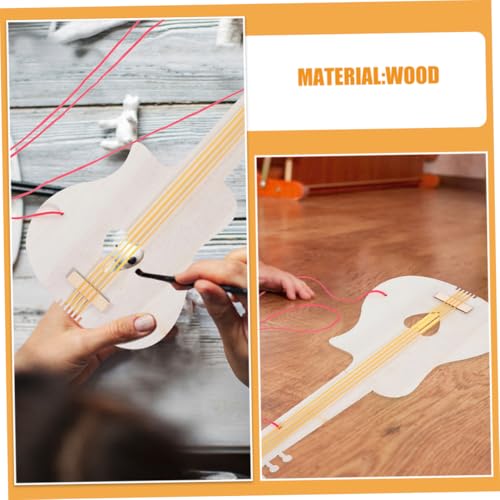 WOONEKY 4 Stück Teiliges Holzgitarre DIY Leichtes Kleines Holz Musikinstrument für Kreative Malprojekte für Kindergarten Musikunterricht und Kindgerechtes Basteln WOONEKY 4 Stück Teiliges Holzgitarre DIY Leichtes Kleines Holz Musikinstrument für Kreative Malprojekte für Kindergarten Musikunterricht und Kindgerechtes Basteln von WOONEKY