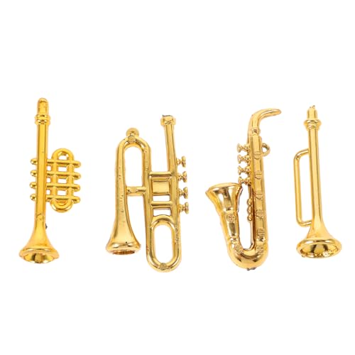 WOONEKY 4 Stück Teiliges Instrumente für Puppenhäuser Klassische Musikinstrumente Modelle Saxophon Trompete Horn Klarinette Dekoration für Mini Häuser und Fotorequisiten WOONEKY 4 Stück Teiliges Instrumente für Puppenhäuser Klassische Musikinstrumente Modelle Saxophon Trompete Horn Klarinette Dekoration für Mini Häuser und Fotorequisiten von WOONEKY