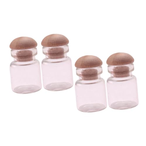 WOONEKY 4 Stück Teiliges Mini Glasflaschen für Puppenhaus Kleine Dekorative Vorratsgläser mit Glatter Oberfläche Langlebiges und Glasmaterial für Puppenhaus Layout und Miniatur Dekoration WOONEKY 4 Stück Teiliges Mini Glasflaschen für Puppenhaus Kleine Dekorative Vorratsgläser mit Glatter Oberfläche Langlebiges und Glasmaterial für Puppenhaus Layout und Miniatur Dekoration von WOONEKY