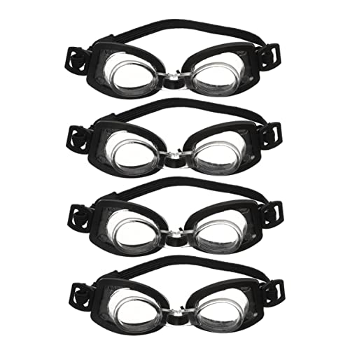 WOONEKY 4 Stück Teiliges Mini Puppen Schwimmbrillen Uv Schutz DIY Puppen Kostüm Zubehör Puppenhaus Foto Requisiten Geeignet für Junge Mädchen Kreative Bastelaccessoires von WOONEKY