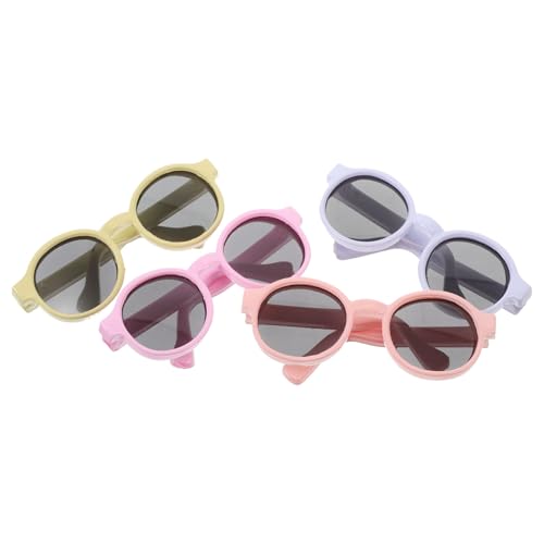 WOONEKY 4 Stück Teiliges Mini Puppen Sonnenbrillen Macaron Farben Leichte Kunststoff Brillen für Puppenhaus Zubehör Fantasievolles Rollenspiel und Verkleidungsspiel WOONEKY 4 Stück Teiliges Mini Puppen Sonnenbrillen Macaron Farben Leichte Kunststoff Brillen für Puppenhaus Zubehör Fantasievolles Rollenspiel und Verkleidungsspiel von WOONEKY