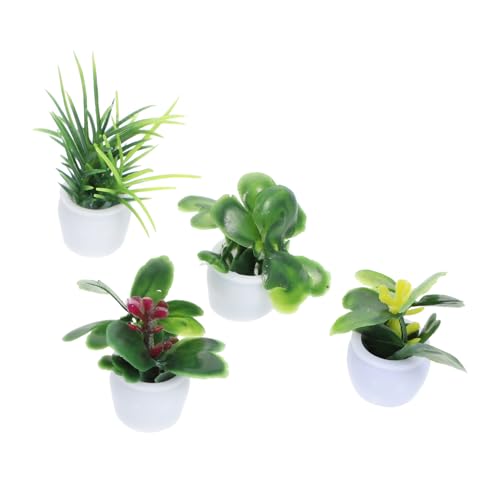 WOONEKY 4 Stück Teiliges Miniatur Pflanzen Künstliche Bonsai Deko Mini Haus Topfpflanzen Realistische Micro Landschaft Puppenhaus Zubehör für und Garten WOONEKY 4 Stück Teiliges Miniatur Pflanzen Künstliche Bonsai Deko Mini Haus Topfpflanzen Realistische Micro Landschaft Puppenhaus Zubehör für und Garten von WOONEKY