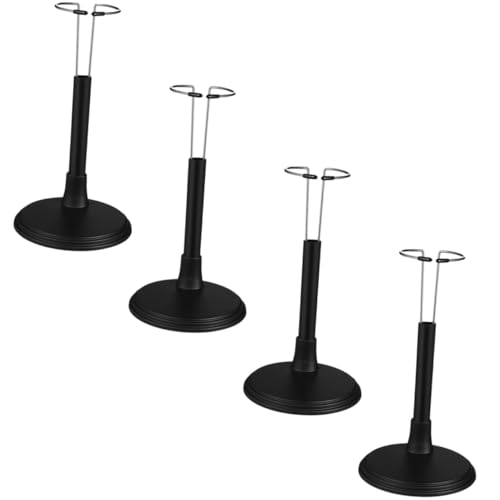 WOONEKY 4 Stück Teiliges Puppenständer aus Abs und Stabiler und Tragbarer Doll Support Holder mit Flachem Boden Einfach zu Bedienen und Zerlegbar Geeignet für Puppen und Actionfiguren von WOONEKY