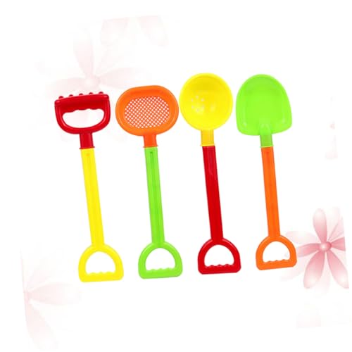 WOONEKY 4 Stück Teiliges Sandspielzeug Set Bunte Sandbagger Werkzeuge für Jungen und Mädchen für Sandkasten und Strandspaß Zufällige Farben Zufällige Farbe Zufällige Farbe von WOONEKY