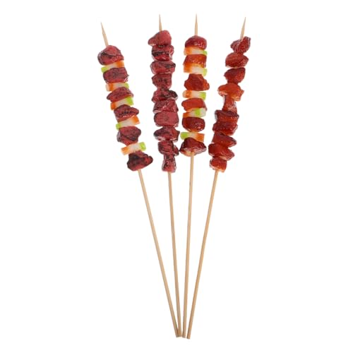 WOONEKY 4 Stück Teiliges Set Realistische BBQ Spieße Fake Fleischmodelle für Küche Dekoration Rollenspiel für Fotografie Party Requisiten und DIY Projekte WOONEKY 4 Stück Teiliges Set Realistische BBQ Spieße Fake Fleischmodelle für Küche Dekoration Rollenspiel für Fotografie Party Requisiten und DIY Projekte von WOONEKY