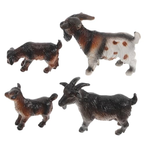 WOONEKY 4 Stück Teiliges Ziegenfamilienmodell Set Realistische Tierfiguren für Sammler für Lernspielzeug und Dekoration im Bauernhof Stil WOONEKY 4 Stück Teiliges Ziegenfamilienmodell Set Realistische Tierfiguren für Sammler für Lernspielzeug und Dekoration im Bauernhof Stil von WOONEKY