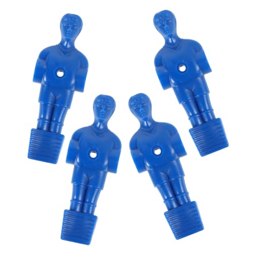 WOONEKY 4 Stück Tischfußball Spielerfiguren Miniatur Fußballmänner mit Austauschbaren für Tischfußball Realistische Figurinen für Zuhause Büro und Freizeit von WOONEKY